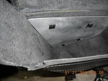 7075 Aluminum on the inside to help distribute the load on the leather of the 5" swing arm bag, held on by 2ea 1/4 zip Ties at each of the 4 points