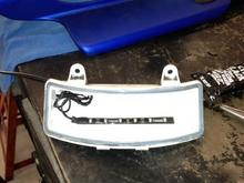 LED repair on the street glide fender trim.