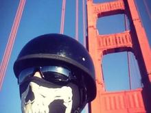 Justin crossing the GG bridge