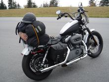 Nightster transformed into cross country touring bike.
