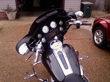 Chrome controls and gas cap