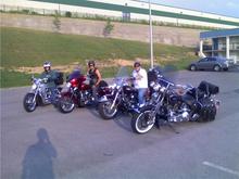 colin, dad, joe, springer.  this picture was taken in roanoke.  my springer blew up in Little Rock so i bought a new ultra