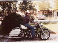 A much younger (and thinner) me on my Stock 1959 Pan. God I wish I still had that bike.