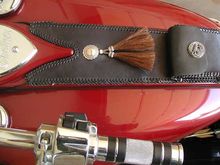 Tank bib, I made this myself. Purchased the leather, concho and pouch snap cover on Ebay.