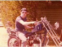 Slim on '68 chopper, sometime in the late 70's.