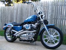 Garage - Blue Skull Flame