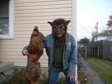 Me by my wolf and bear heads