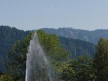 Fountain in my local lake, the Aegerisee