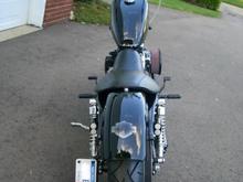 Short rear fender, dual LED signals/brake combo