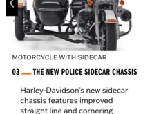  They're even offering a factory sidecar for police models.