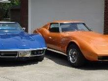 1968 Blue convertible & 1974 Orange coupe
