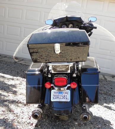 Red streetglide bullets and fachia in rear to match brightass led tail lamp
