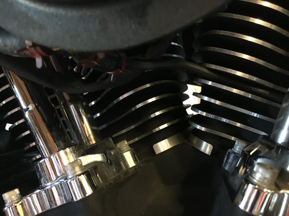 A close up shot of the aluminum tubing that runs to the front of the bike.