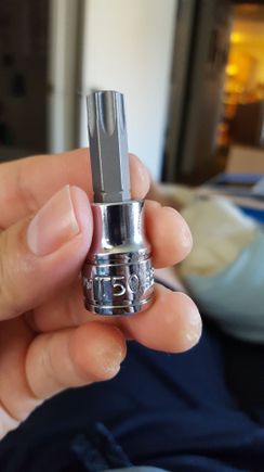 And this T50 star hex bit star wrench fits perfectly in the master cylinder fastners that are tightened to the master cylinder support bracket and into the frame.