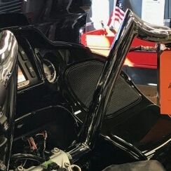 I got the Hog Tunes and hit them with Krylon gloss black. Theyre flat black. 

And all the inner fairings 15 up are the same. So as was said. The grills will fit.