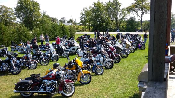Bikes at the clubhouse.