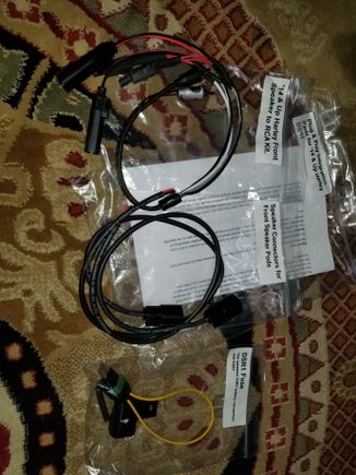 This is the additional plug and play harness kit that was purchased to avoid cutting/splicing into the factory wiring.