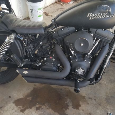 The right side. I assume the o2 sensor from the rear cylinder gets ran almost straight up to connect to the TT. Once again now i just have to figure how to connect TT. 