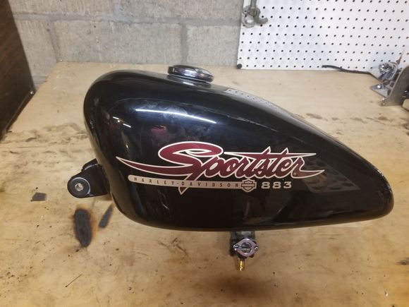 883 tank 200 OBO has ding were handle bars hit