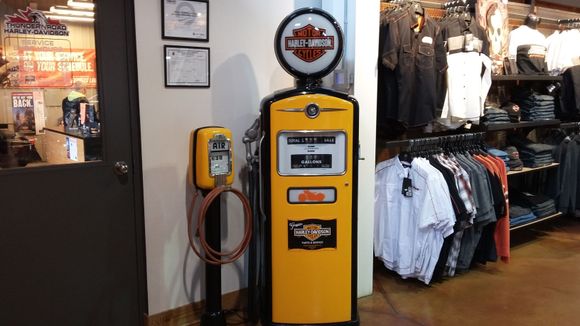 Inside the dealership.