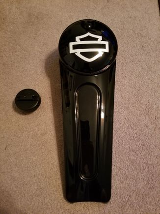 White vinyl bar and shield. Can be removed.