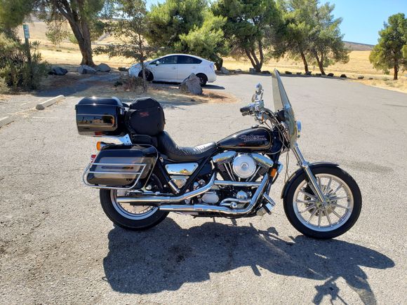This FXLR has SE heads. .030 head gaskets, and a Wood W6 cam and Cycle Shack mufflers. I've never had it on a dyno but it runs real good.