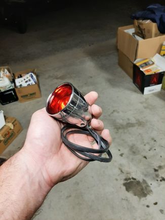 Red lens put on it with trim ring so its running red at all times