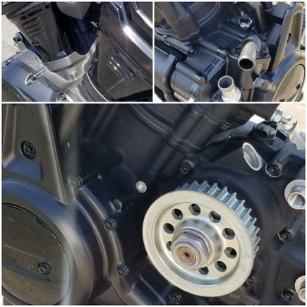 I'm guessing the spigot looking ends are for coolant 
