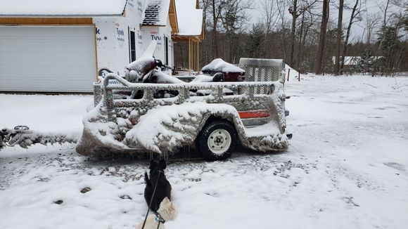 The next day at home. We are building our house and living in a camper.