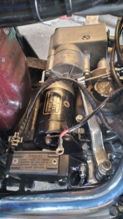 Heres the starter installed , next was the oil tank & battery . . .