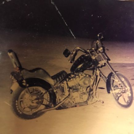 The way dad built his bike originally the way I want it to look 