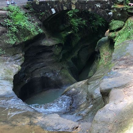 The Devil’s Bath tub along the route to Old Man’s Cave.