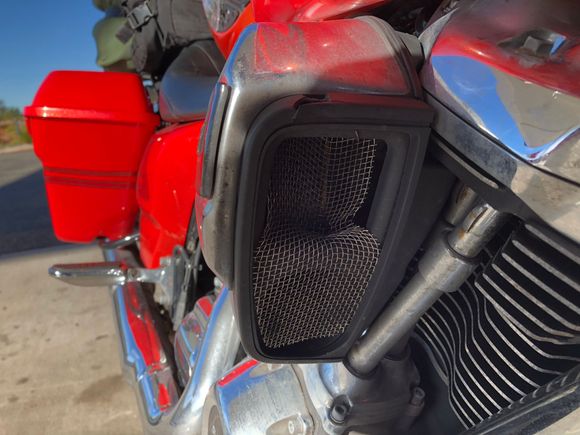 Think this happened in Cali. Heard a noise but it was dark   Just thought it was from other car.  Noticed it a few days later in Vegas. Always planned to replace anywY