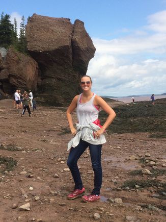 Here my wife, Andrea, standing on the ocean floor!