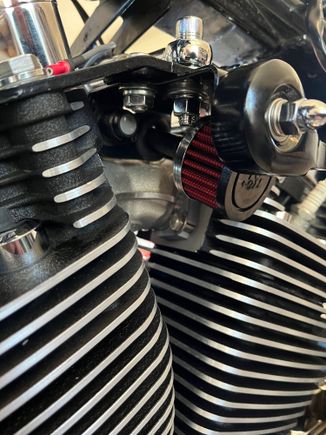 K&N hidden behind horn mount