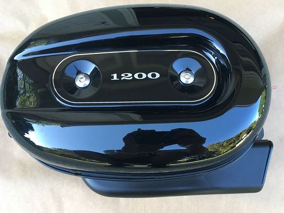 Stock air cleaner with filter, taken off at 2,300 miles