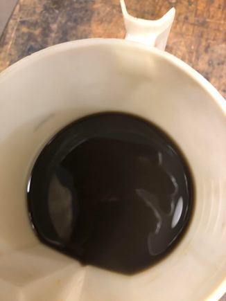 old oil was very black.