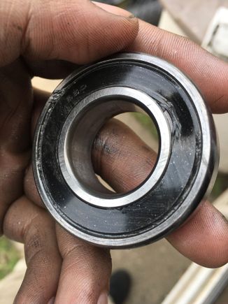 Secondary bearing got pinched the back or something. Side load maybe?