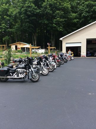 Seven more bikes in the garage, the ones that were afraid of more rain.