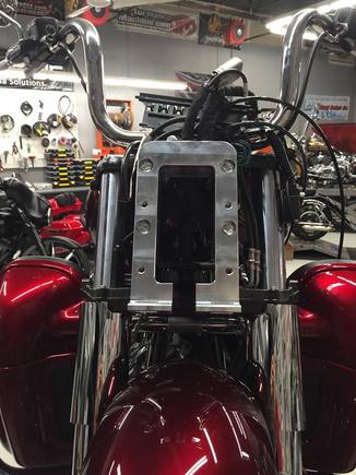 Fairing bracket that lowers 2"-4" and extends out 1.75" (DD Custom Cycle)