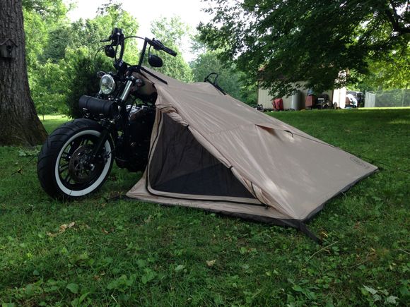 This is the new tent. We have bought the compact bags, eno  hammock and saving room with this new tent cause it don't have poles.
