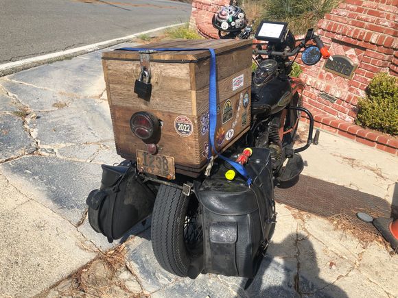 Last road repair before the Pacific Ocean, always bring ratchet straps