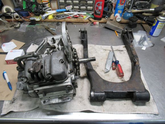 Tranny and Swing Arm out