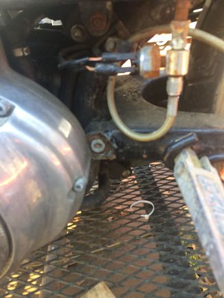 Looks like the swingarm was bent and straightened at some point. Not good.