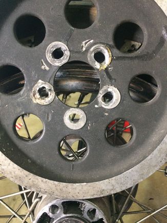 Think they're wollowed out a bit....
This guy must have been a master technician or something.....