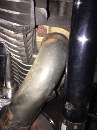 Old exhaust was in bad shape - the front pipe heat shield and clamps were really rusted. The rear wasn't much better.