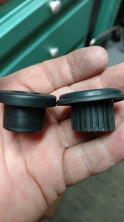 They are definitely firmer than the stock on the right, but still pliable
