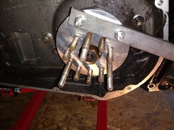 Tool to hold the clutch while removing the nut.