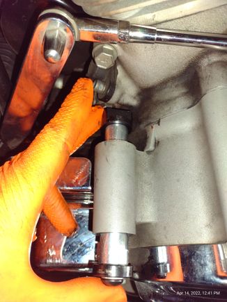 Line up the bushings to the bore; hand thread the tool cap screw into the rear tool bushing "installer"