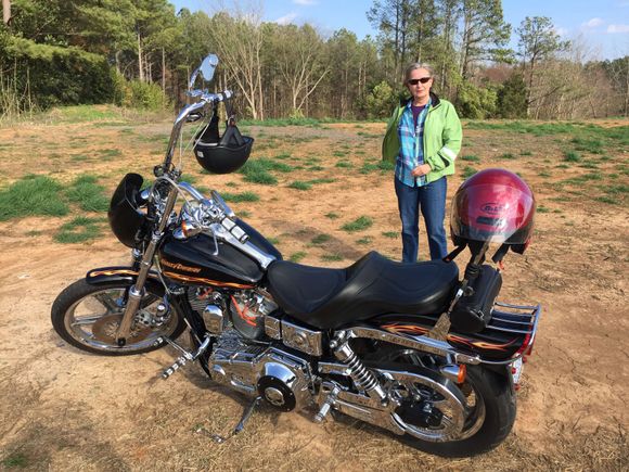 Pic from me and the wifes ride yesterday in NC 78 degrees but windy.